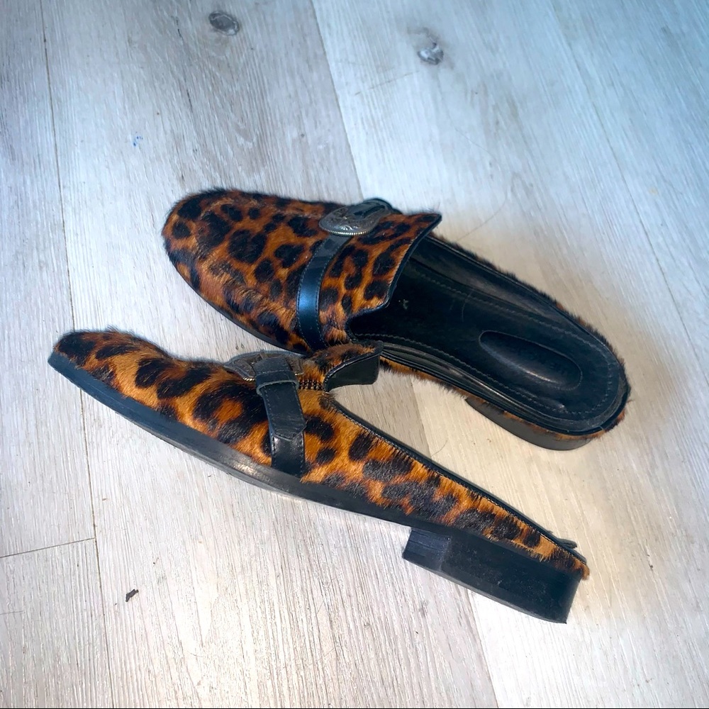The Kooples leopard pony hair loafers
